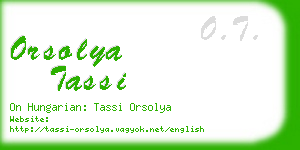 orsolya tassi business card